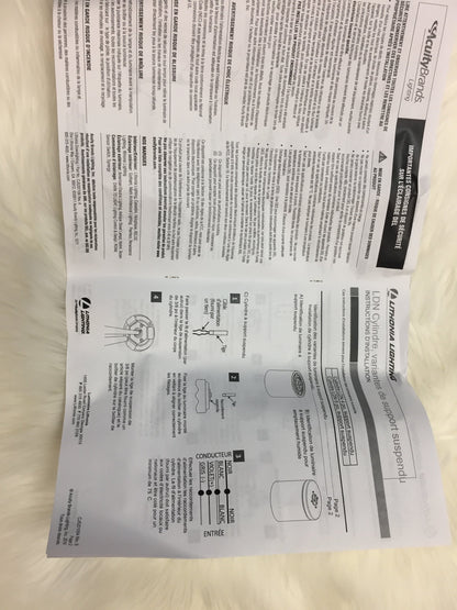 Ceiling light instruction sheet for Lithonia Lighting LDN4CYL 30/20 LO4AR LD MVOLT EZ10 PM DBL on Tampa Home & Garden Store