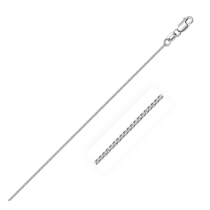 14k white gold classic box chain necklace 0.7mm with lobster clasp by Bids.com on Tampa Home & Garden Store