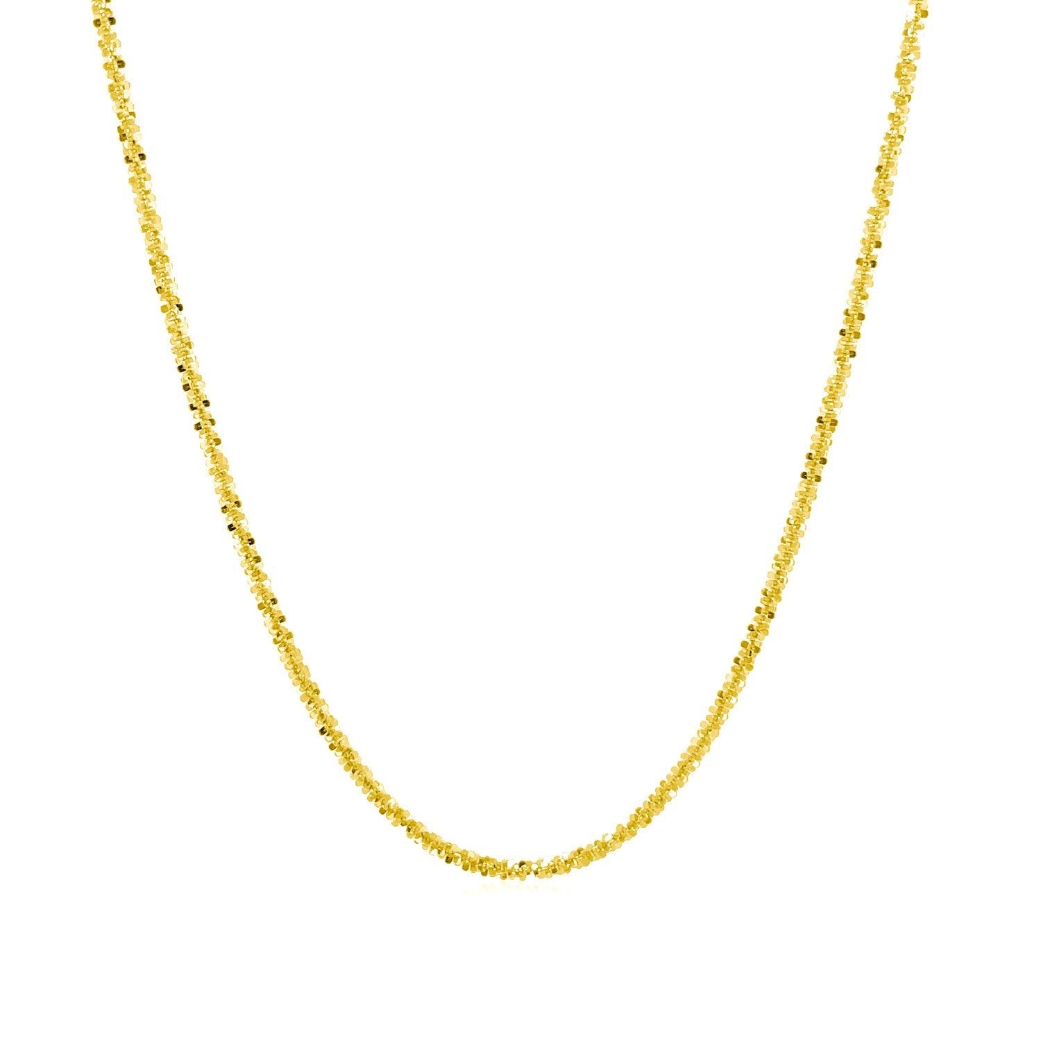 14k Yellow Gold Sparkle Chain Necklace 1.5mm beaded chain on Tampa Home & Garden Store
