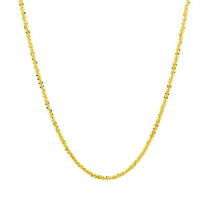 14k Yellow Gold Sparkle Chain Necklace 1.5mm beaded chain on Tampa Home & Garden Store