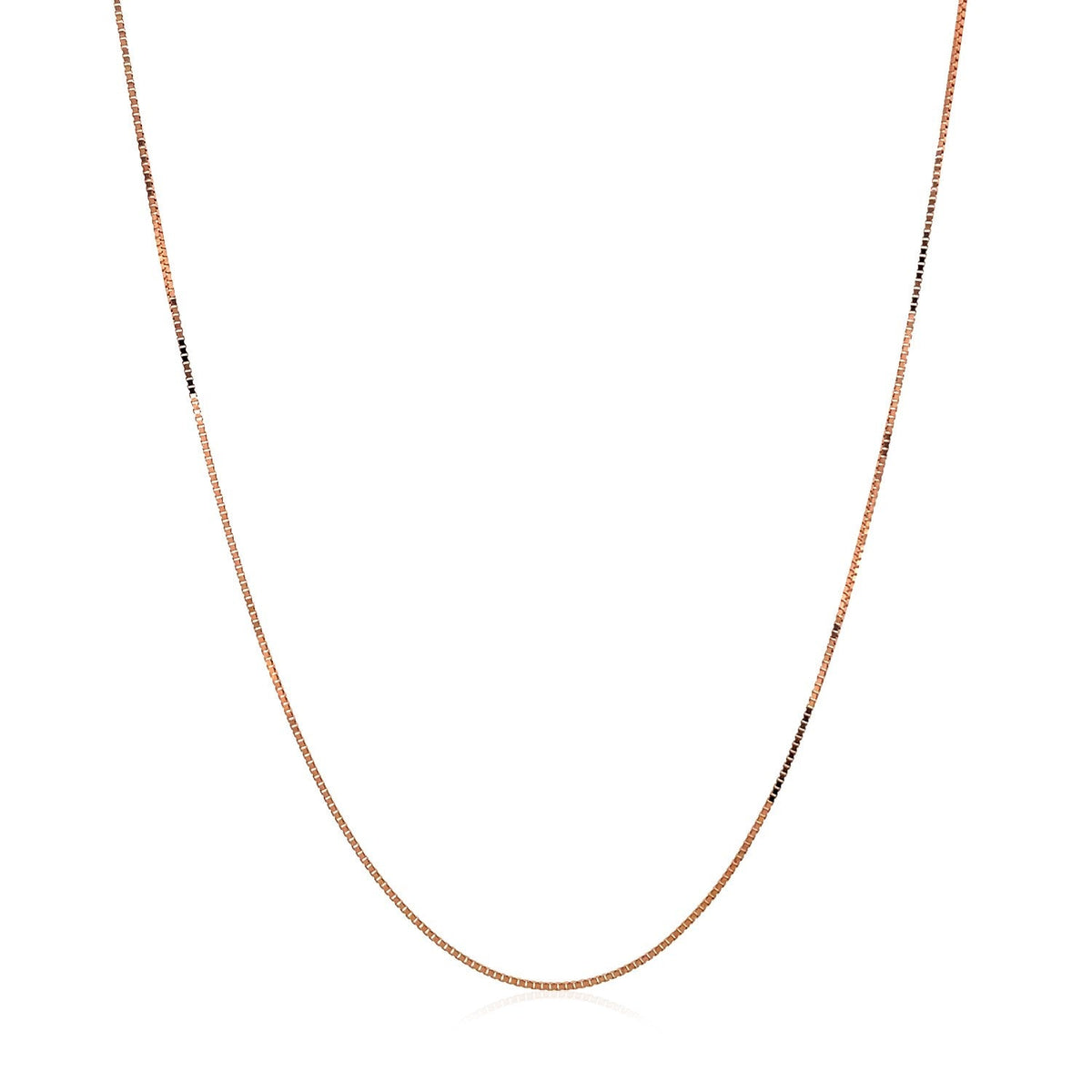 14k rose gold classic box chain necklace 0.45mm by Bids.com on Tampa Home & Garden Store