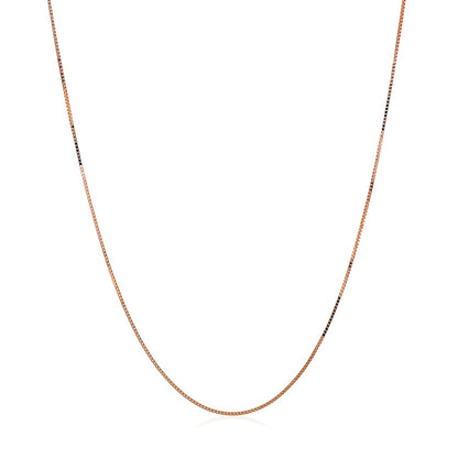 14k rose gold classic box chain necklace 0.45mm by Bids.com on Tampa Home & Garden Store