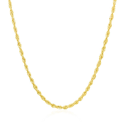 2.0mm 14k Yellow Gold Light Rope Chain Necklace by Bids.com on Tampa Home & Garden Store