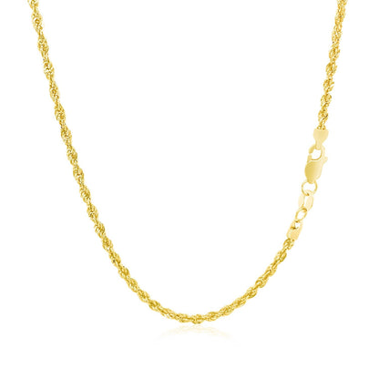 2.0mm 14k yellow gold light rope chain necklace Bids.com with lobster clasp on Tampa Home & Garden Store