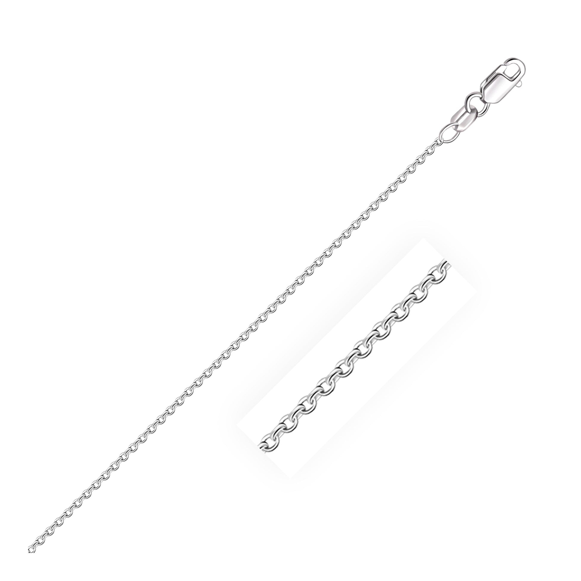 18k white gold round cable chain necklace 1.5mm with lobster clasp Bids.com on Tampa Home & Garden Store
