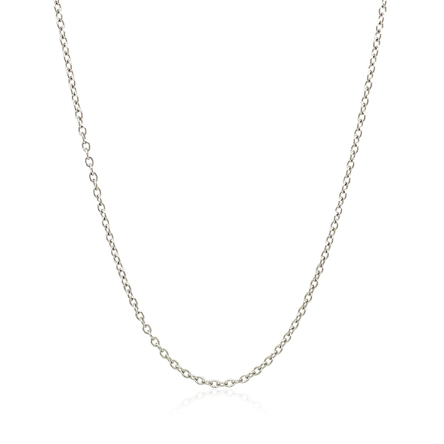 18k white gold round cable chain necklace 1.5mm by Bids.com on Tampa Home & Garden Store