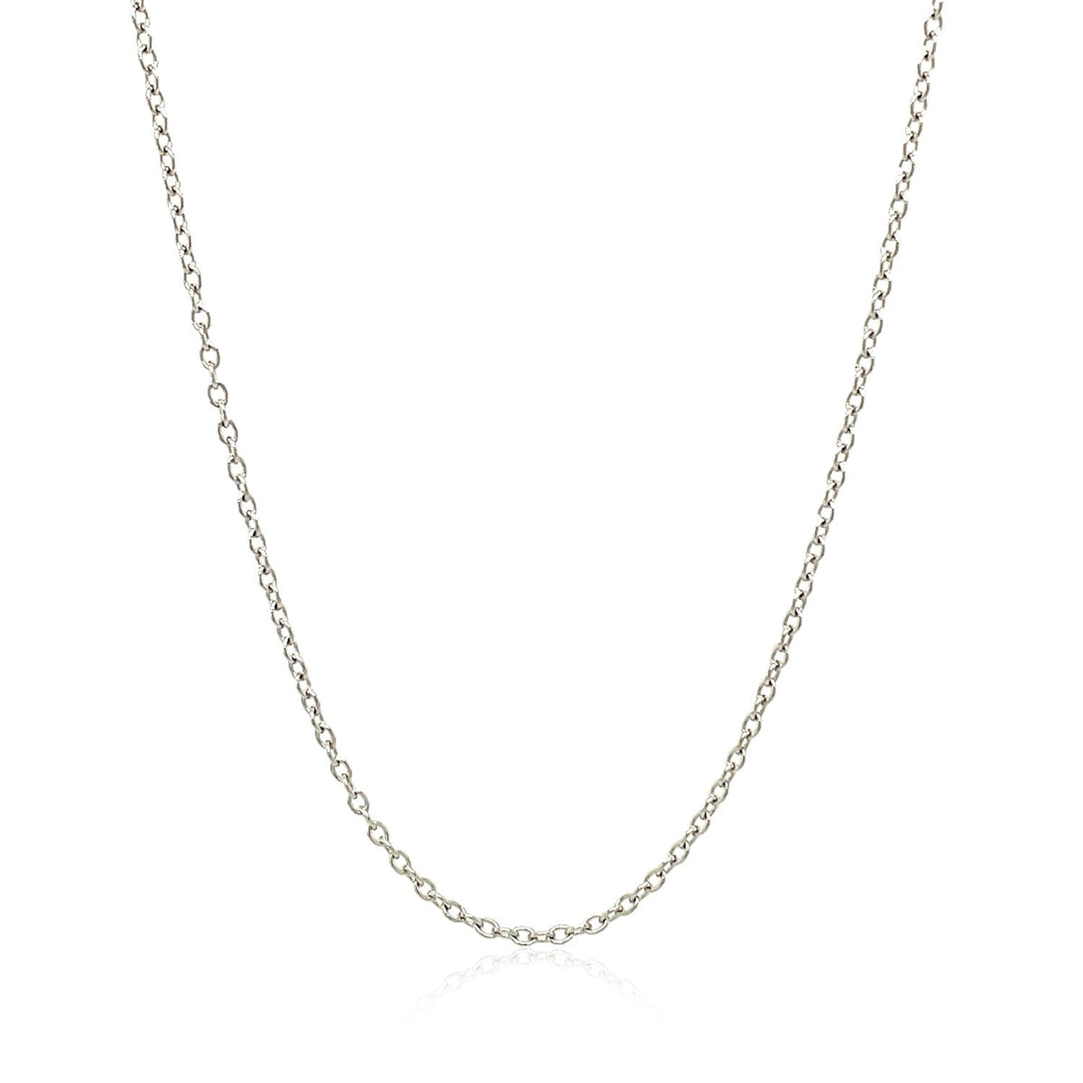 18k white gold round cable chain necklace 1.5mm by Bids.com on Tampa Home & Garden Store