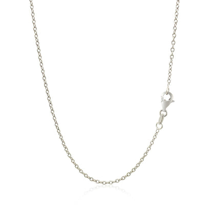 18k white gold round cable chain necklace 1.5mm with lobster clasp by Bids.com on Tampa Home & Garden Store
