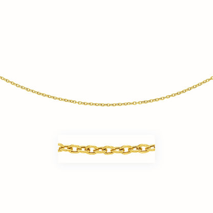 14k yellow gold pendant chain with textured links, 3.5mm width necklace on Tampa Home & Garden Store