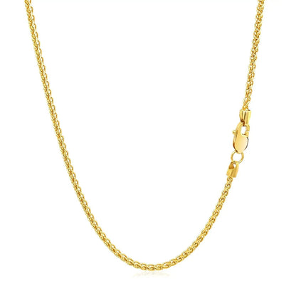 14k yellow gold round wheat chain necklace 1.5mm with lobster clasp Bids.com on Tampa Home & Garden Store