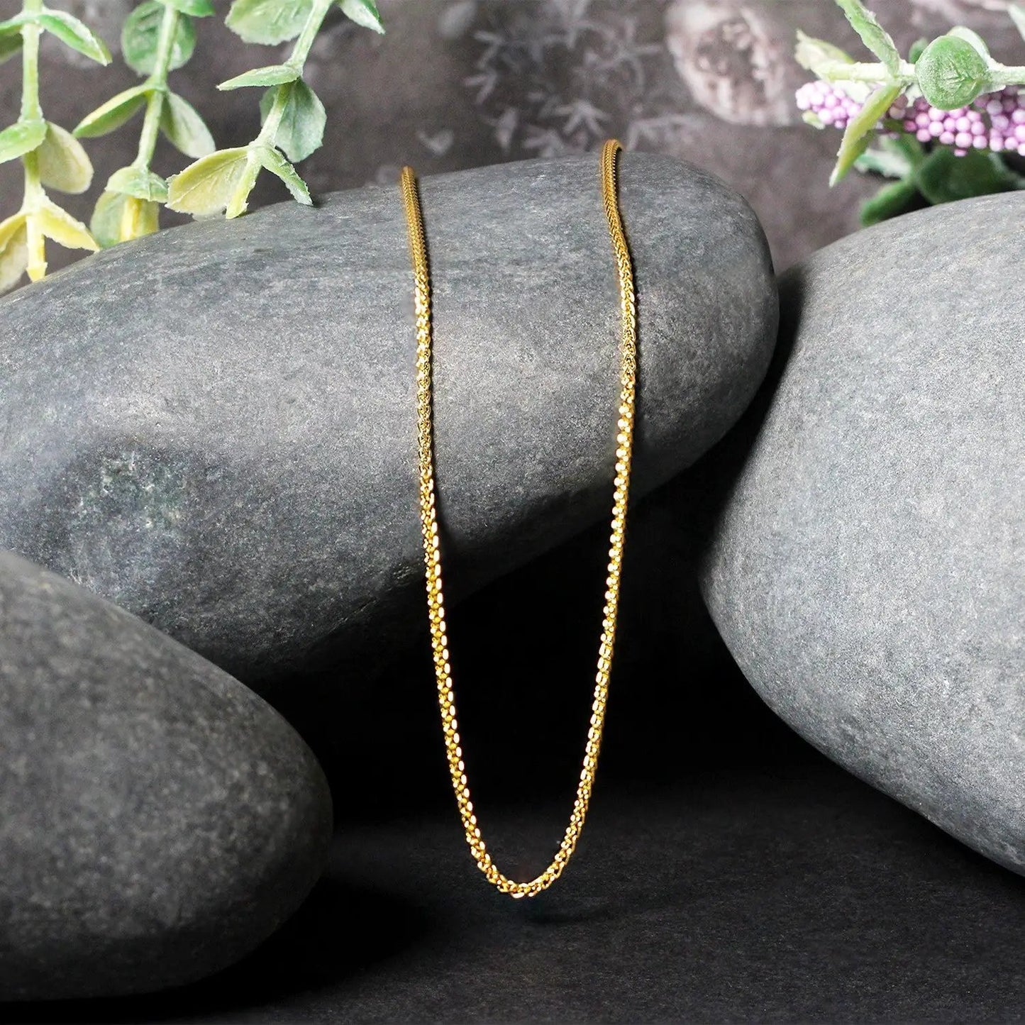 14k yellow gold round chain necklace 1.2mm by Bids.com on Tampa Home & Garden Store