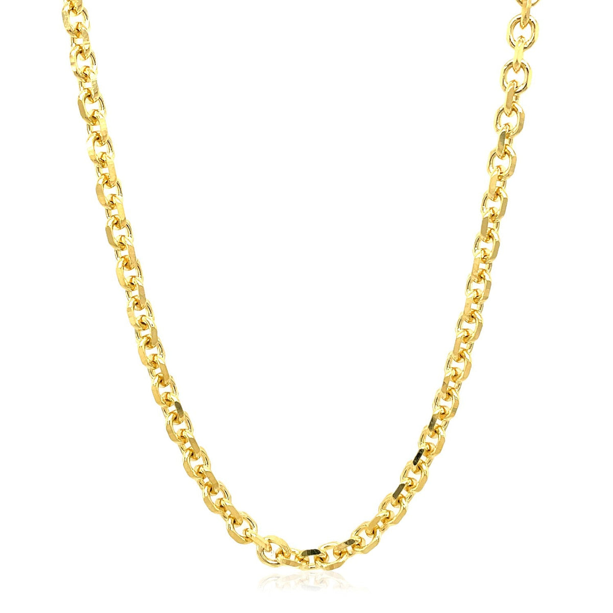 4.0mm 14k yellow gold diamond-cut cable link chain necklace by Bids.com on Tampa Home & Garden Store