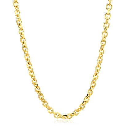 4.0mm 14k yellow gold diamond-cut cable link chain necklace by Bids.com on Tampa Home & Garden Store