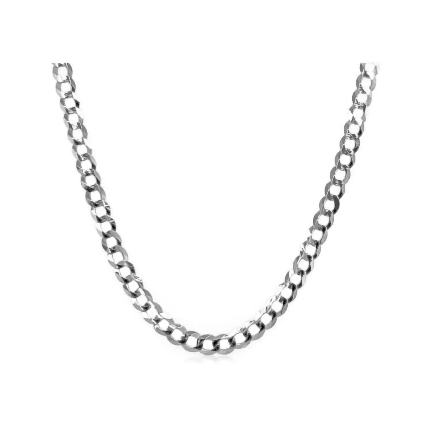 Necklace 2.6mm 14k white gold solid curb chain by Bids.com on Tampa Home & Garden Store