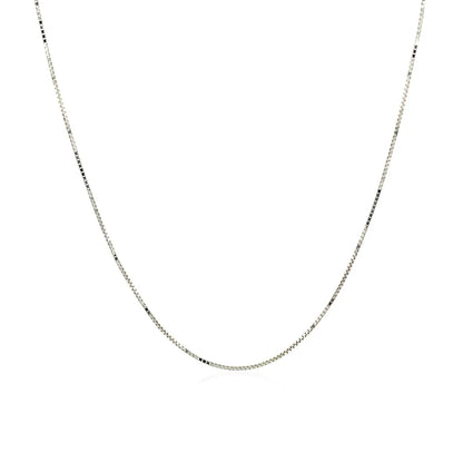 14k white gold classic box chain necklace 0.6mm by Bids.com on Tampa Home & Garden Store