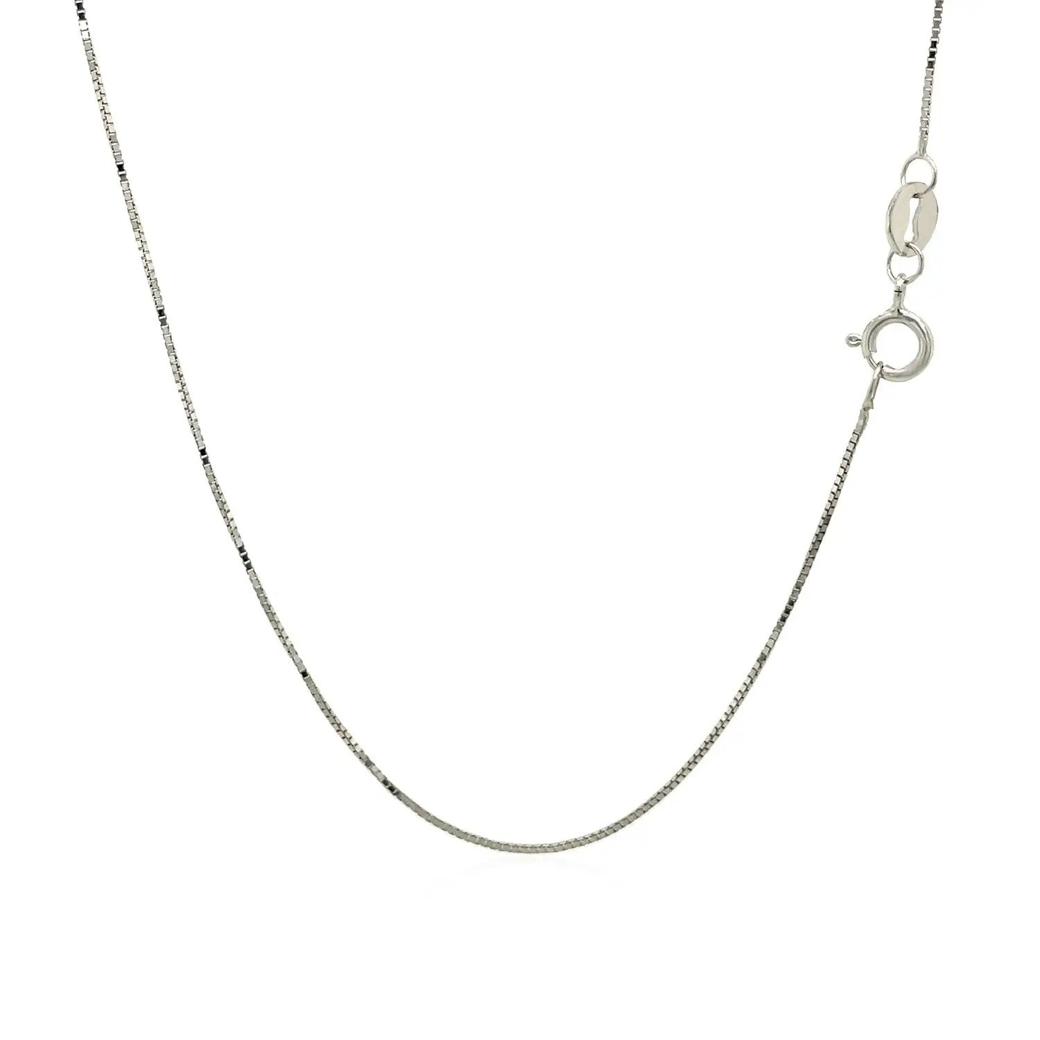 14k White Gold Classic Box Chain Necklace 0.6mm Bids.com on Tampa Home & Garden Store