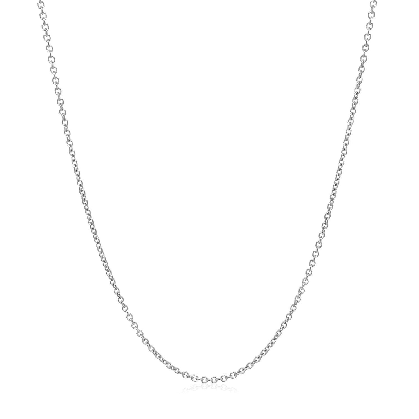 14k white gold round cable link chain necklace 1.2mm Bids.com on Tampa Home & Garden Store