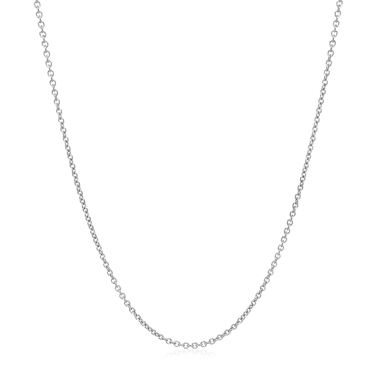 14k white gold round cable link chain necklace 1.2mm Bids.com on Tampa Home & Garden Store