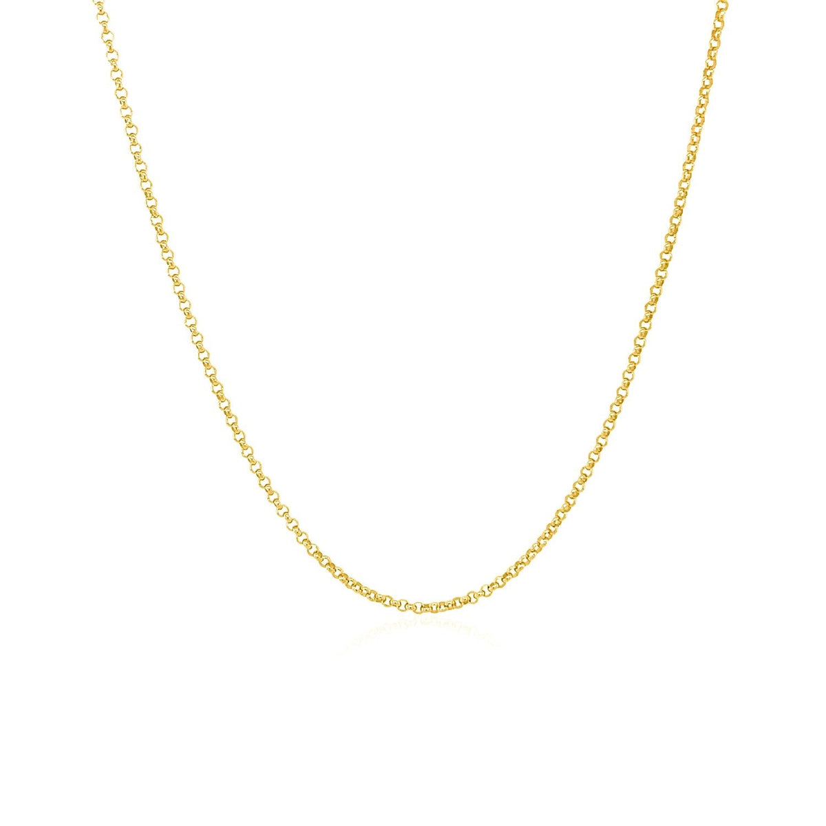 14k yellow gold diamond-cut rolo chain necklace 1.1mm by Bids.com on Tampa Home & Garden Store