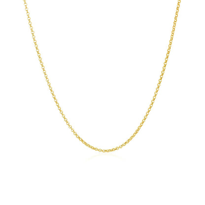 14k yellow gold diamond-cut rolo chain necklace 1.1mm by Bids.com on Tampa Home & Garden Store