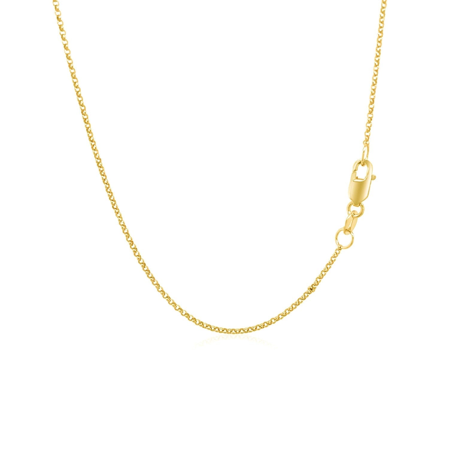 Rolo chain necklace 14k yellow gold, diamond-cut, 1.1mm, by Bids.com on Tampa Home & Garden Store