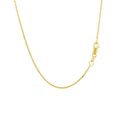 Rolo chain necklace 14k yellow gold, diamond-cut, 1.1mm, by Bids.com on Tampa Home & Garden Store