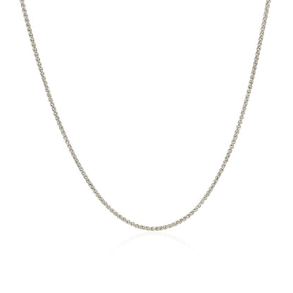 10k white gold wheat chain necklace 1.0mm by Bids.com on Tampa Home & Garden Store