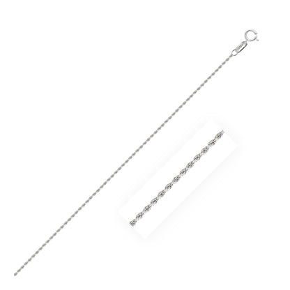 10k white gold rope chain 1.4mm necklace by Bids.com with spring ring clasp on Tampa Home & Garden Store
