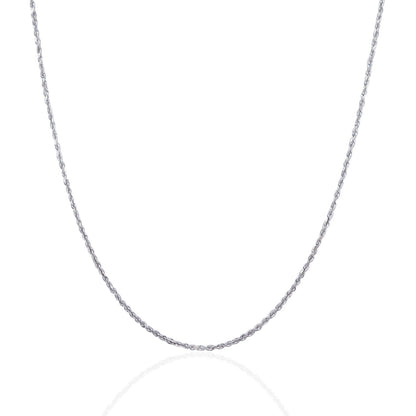 10k white gold solid diamond-cut rope chain necklace 1.4mm by Bids.com on Tampa Home & Garden Store