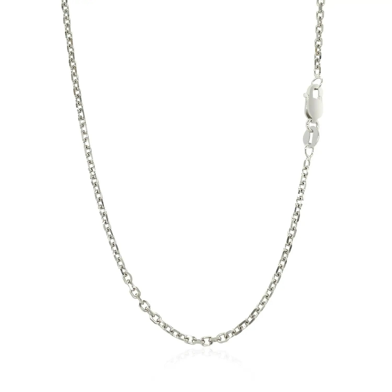 Necklace 14k white gold diamond-cut cable chain 1.8mm with lobster clasp Bids.com on Tampa Home & Garden Store