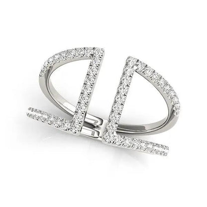 14k white gold open style dual band ring with diamonds 1/2 cttw Bids.com on Tampa Home & Garden Store