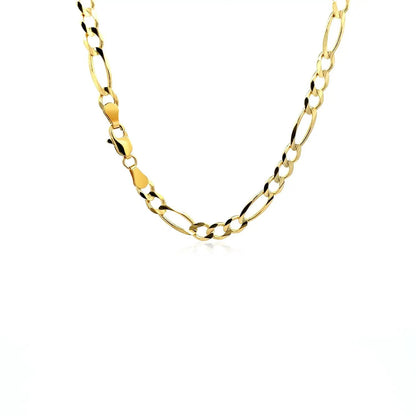 Figaro chain necklace 10K yellow gold solid 4.50 mm by Bids.com on Tampa Home & Garden Store