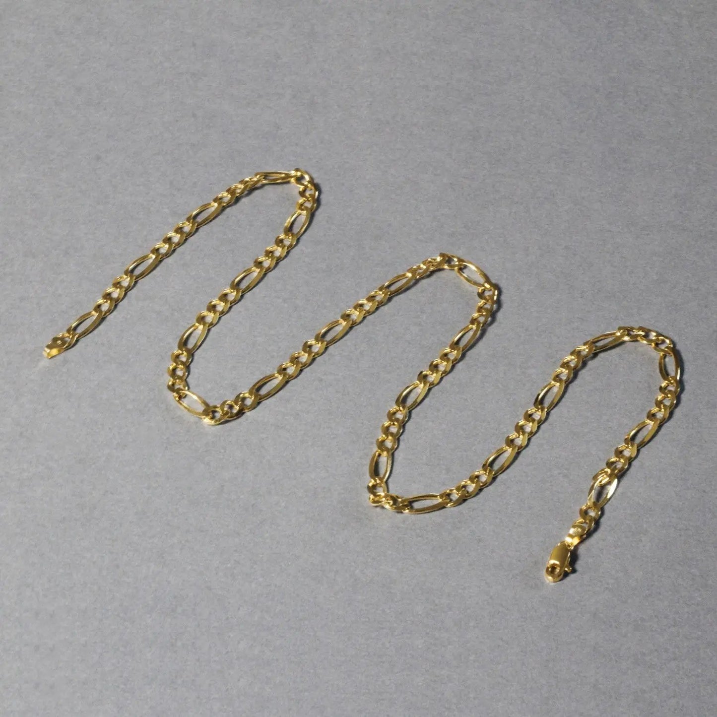 10K yellow gold solid Figaro chain necklaces, 4.50 mm, three chains on Tampa Home & Garden Store