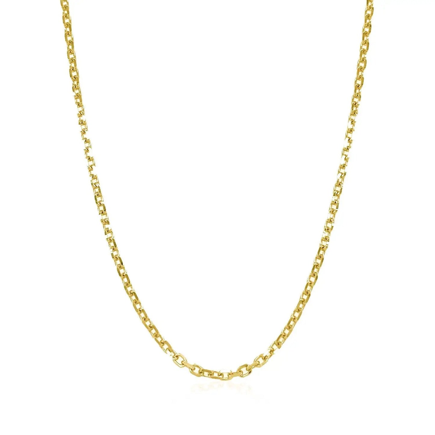 14k Yellow Gold Diamond Cut Cable Link Chain Necklace 1.8mm by Bids.com on Tampa Home & Garden Store