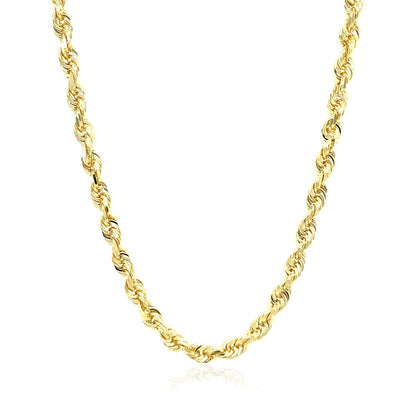 4.0mm yellow gold solid diamond-cut rope chain necklace by Bids.com on Tampa Home & Garden Store