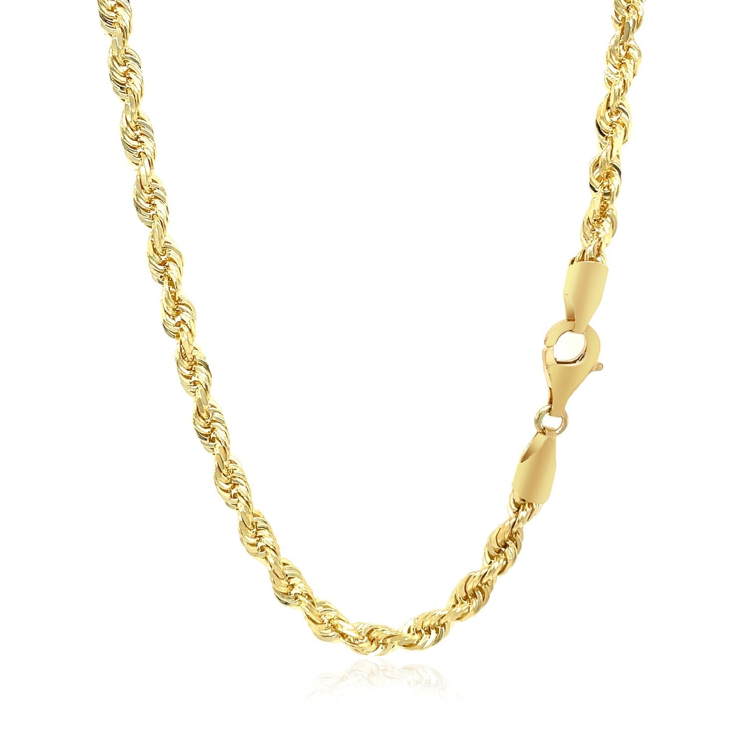 4.0mm 10k yellow gold diamond cut rope chain necklace by Bids.com on Tampa Home & Garden Store