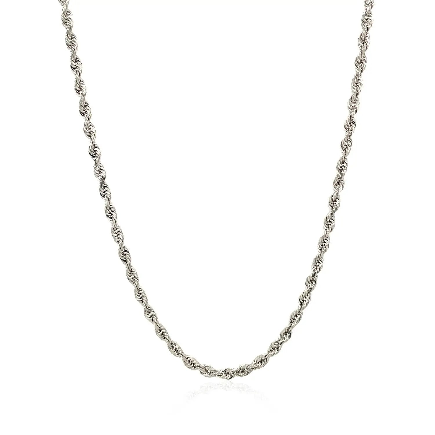 Necklace 2.5mm 14k white gold solid diamond-cut rope chain Bids.com on Tampa Home & Garden Store