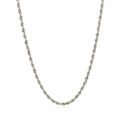 Necklace 2.5mm 14k white gold solid diamond-cut rope chain Bids.com on Tampa Home & Garden Store