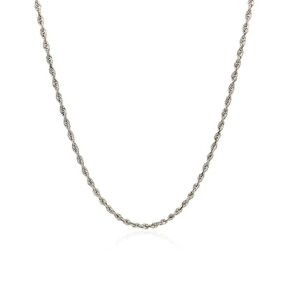 Rope chain necklace 1.5mm, 10k white gold, diamond-cut, Bids.com on Tampa Home & Garden Store
