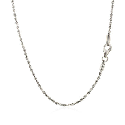 10k white gold solid diamond-cut rope chain necklace 1.5mm with lobster clasp by Bids.com on Tampa Home & Garden Store