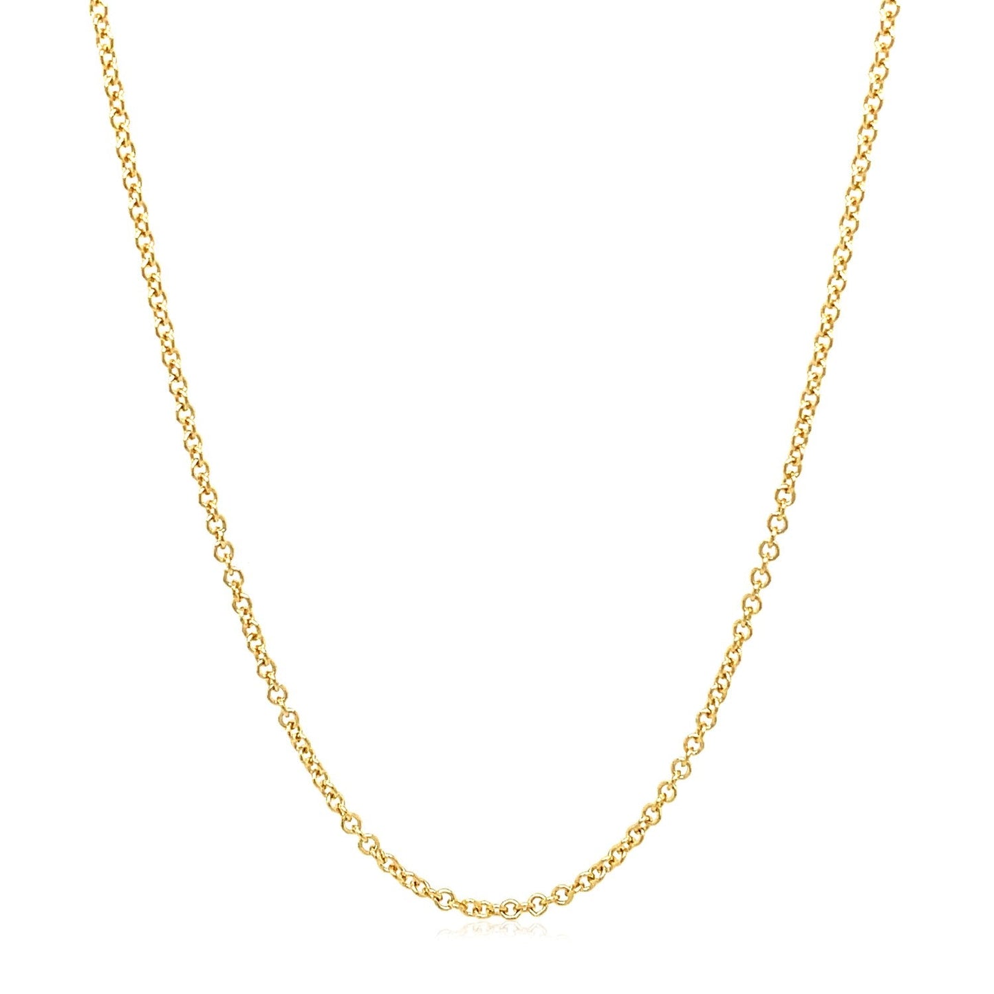 14k yellow gold round cable link chain necklace 1.5mm Bids.com on Tampa Home & Garden Store