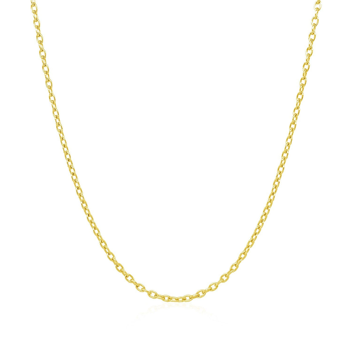 14k Yellow Gold Round Cable Link Chain Necklace 1.5mm Bids.com on Tampa Home & Garden Store