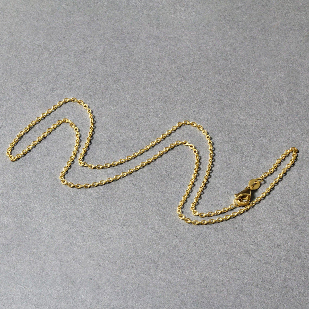 14k yellow gold round cable link necklace 1.5mm with lobster clasp on Tampa Home & Garden Store
