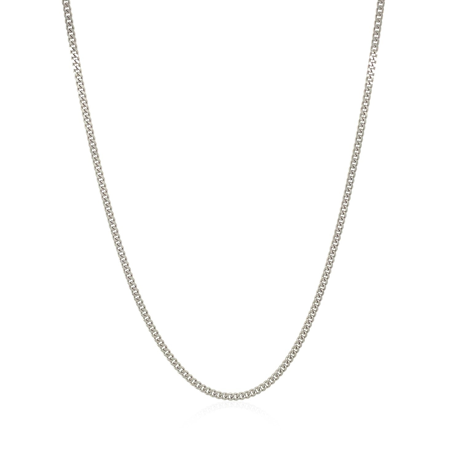 10k white gold gourmette chain necklace 1.5mm, brand Bids.com on Tampa Home & Garden Store