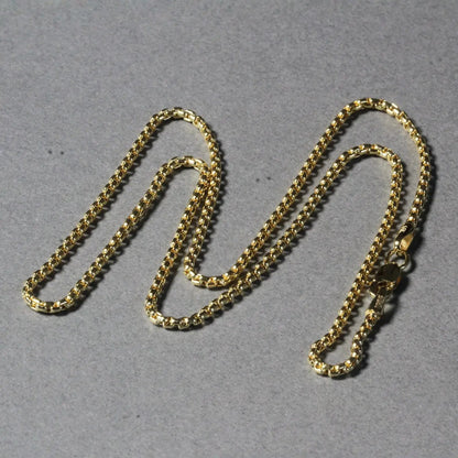 14k yellow gold round box chain necklace 1.7mm with lobster clasp on Tampa Home & Garden Store