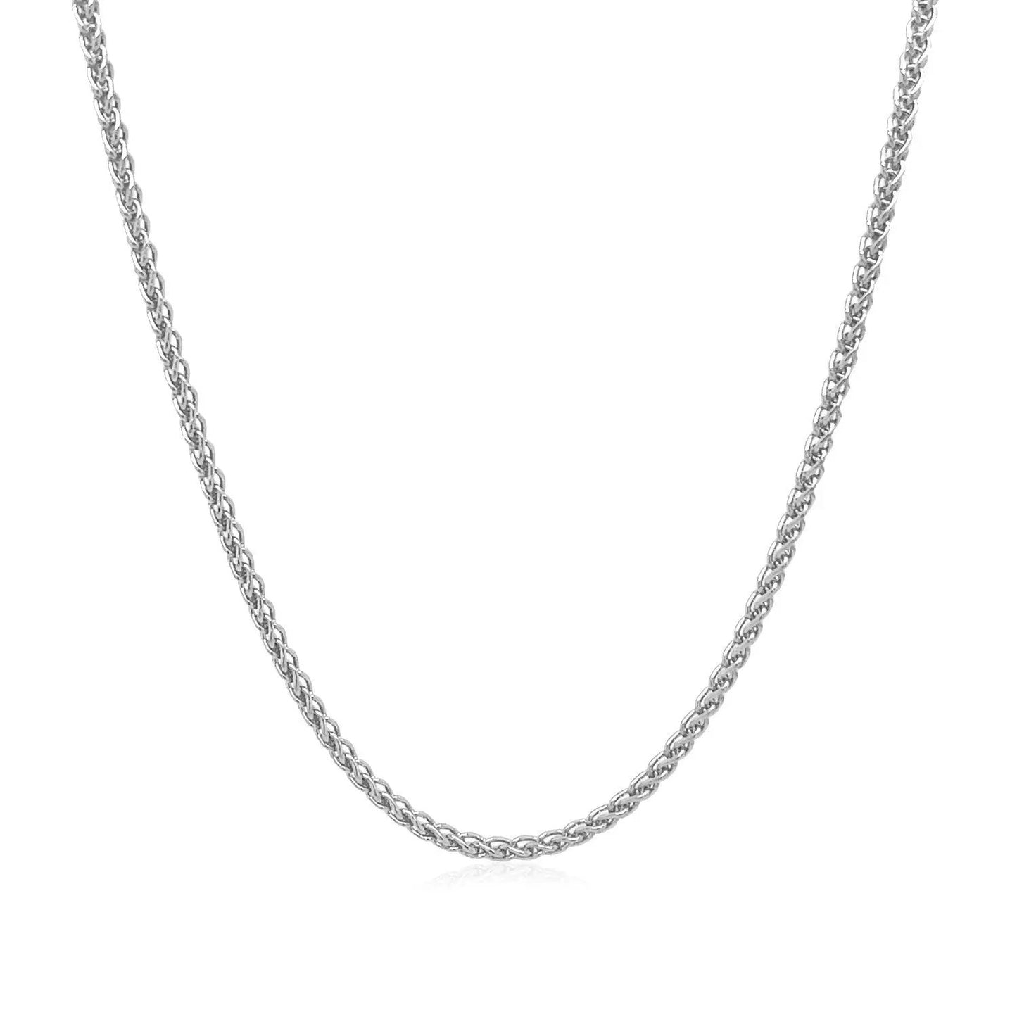 14k White Gold Round Wheat Chain Necklace 1.5mm by Bids.com on Tampa Home & Garden Store