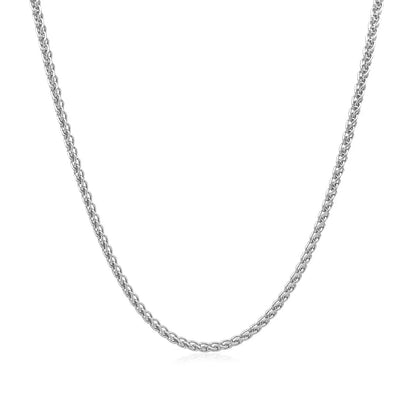 14k White Gold Round Wheat Chain Necklace 1.5mm by Bids.com on Tampa Home & Garden Store