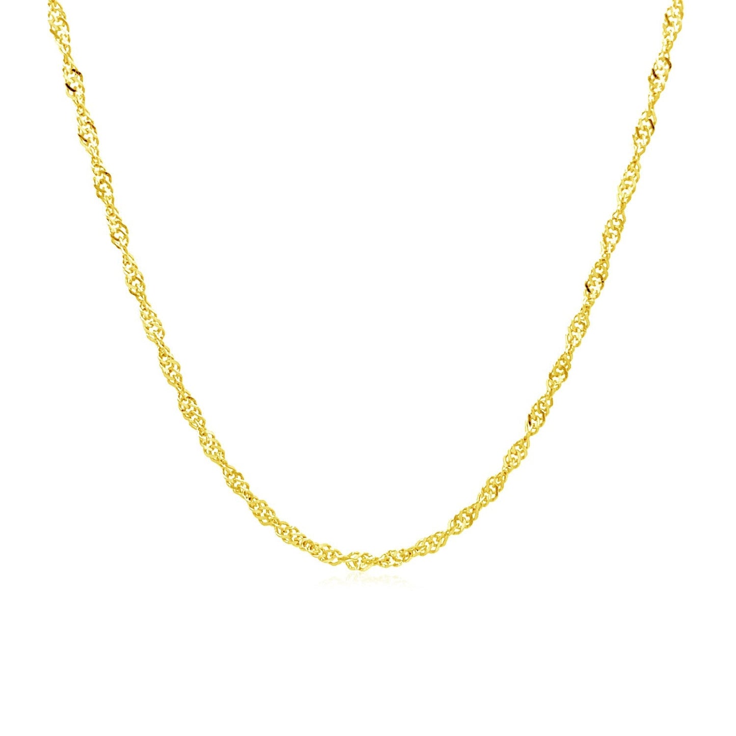 10k yellow gold Singapore chain necklace 1.5mm Bids.com on Tampa Home & Garden Store
