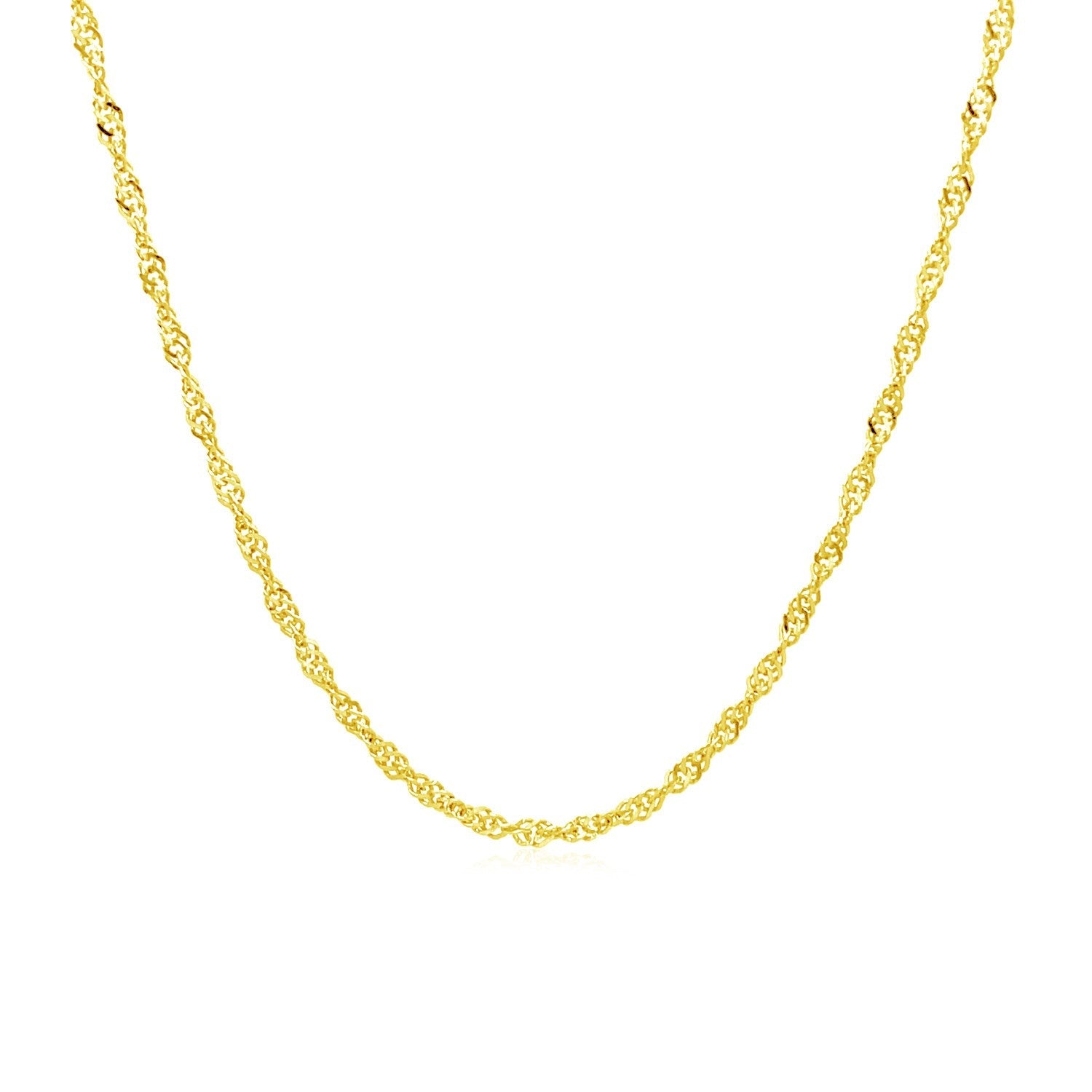 10k yellow gold Singapore chain necklace 1.5mm Bids.com on Tampa Home & Garden Store