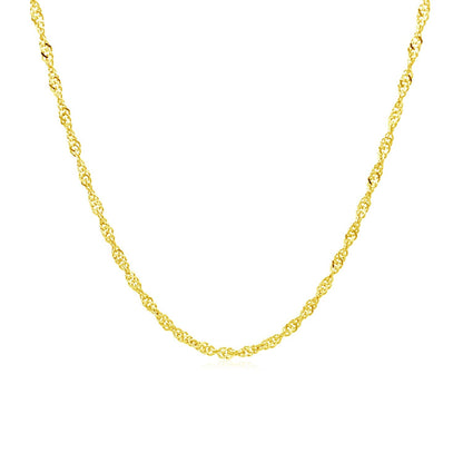 10k yellow gold Singapore chain necklace 1.5mm Bids.com on Tampa Home & Garden Store